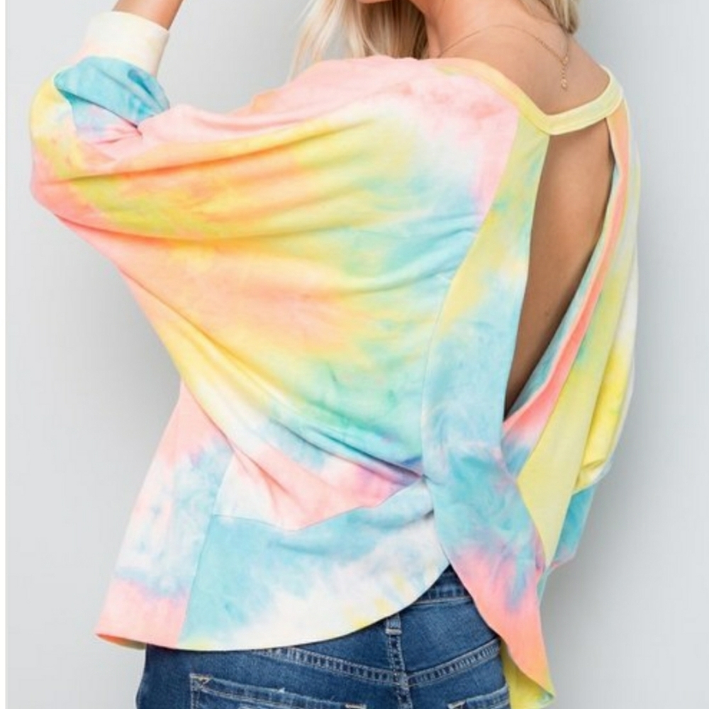 Tie Dye Criss Cross Top